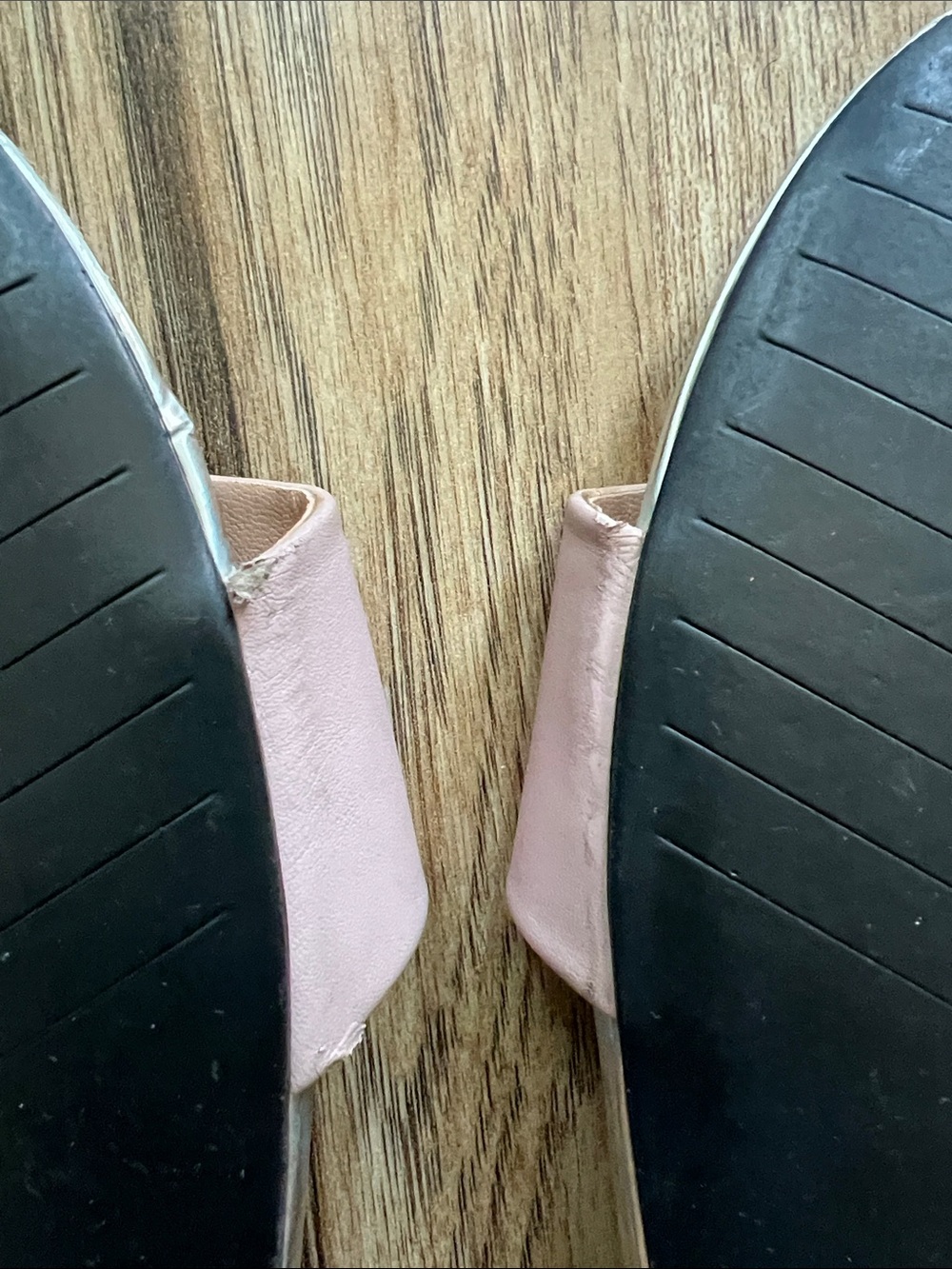 Zara Blush Pink Slide Sandals with Silver Accents Size 41 or 10 - Picture 3 of 7